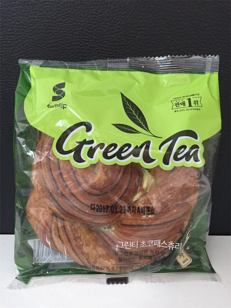 韓国コンビニ パンも抹茶ブーム グリーンティーチョコペスチュリー ふじこりあ 韓国メモ